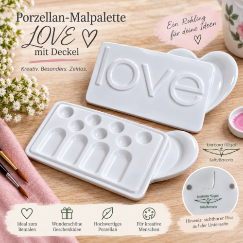 2026/09/1000245272.png Porzellan-Malpalette „LOVE“ mit Deckel