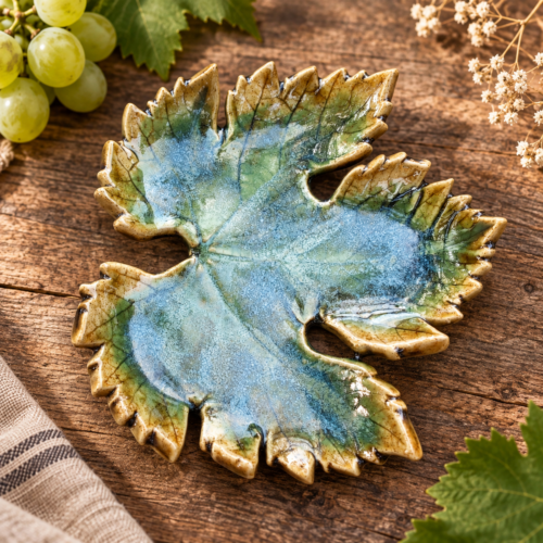 2026/09/1000246331.png Keramikschale „Weinblatt – Blauschimmer“