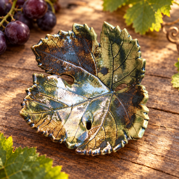 2026/09/1000246345.png Tiefe Keramikschale „Weinblatt“ – handgefertigtes Unikat